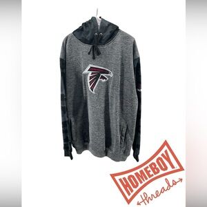 Fanatics Gray and Black Hoodie with Red Logo